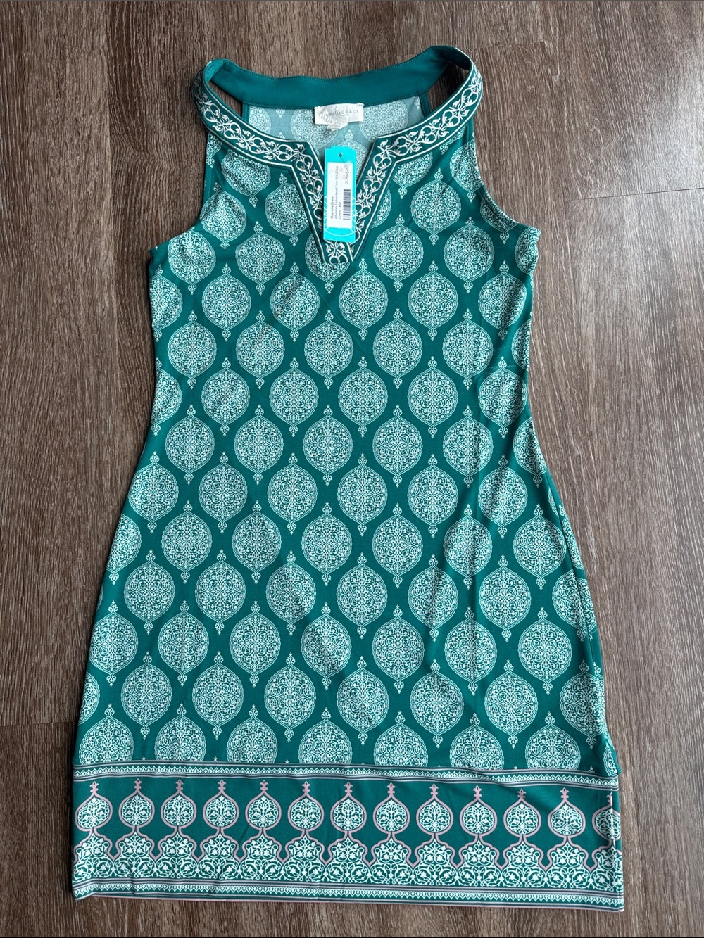 Magnolia Grace Alhambra Embroidered Trim Knit Dress